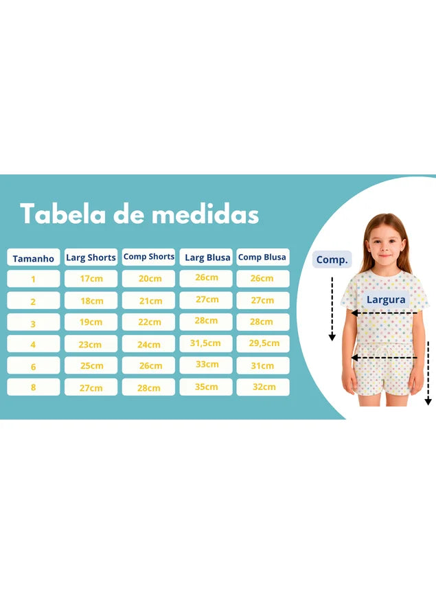 Conjunto Coraçõezinhos - Elanca - 100% Poliester - Menina