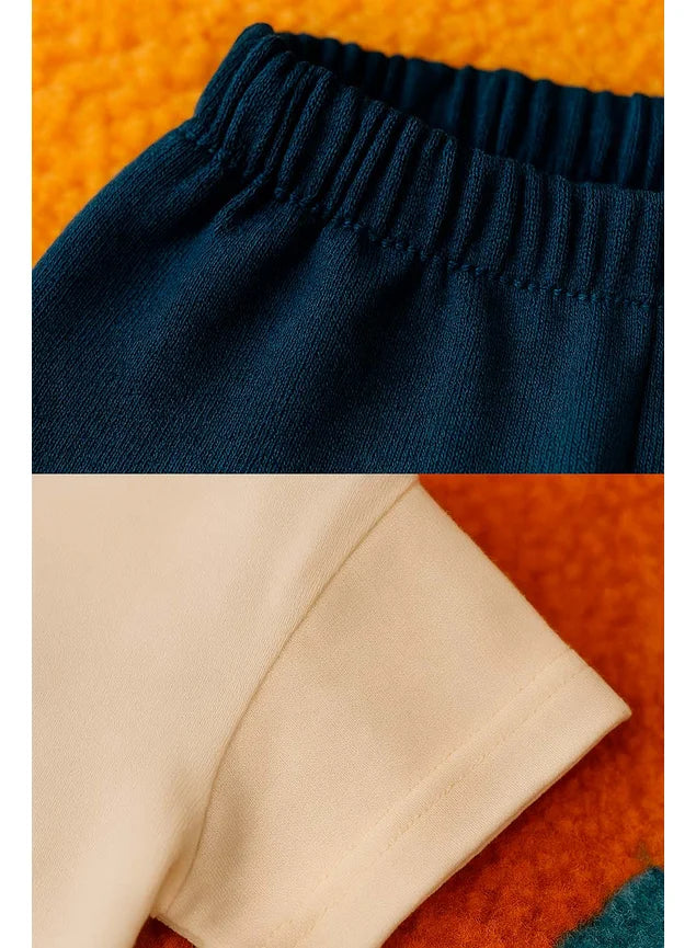 Conjunto Menino Be You Azul - Meia Malha e Moletinho