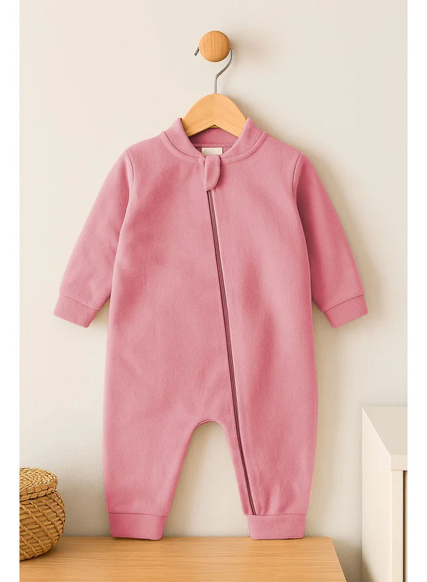 Macacão Rosa Bebê - Soft Liso - Bebê - Menina