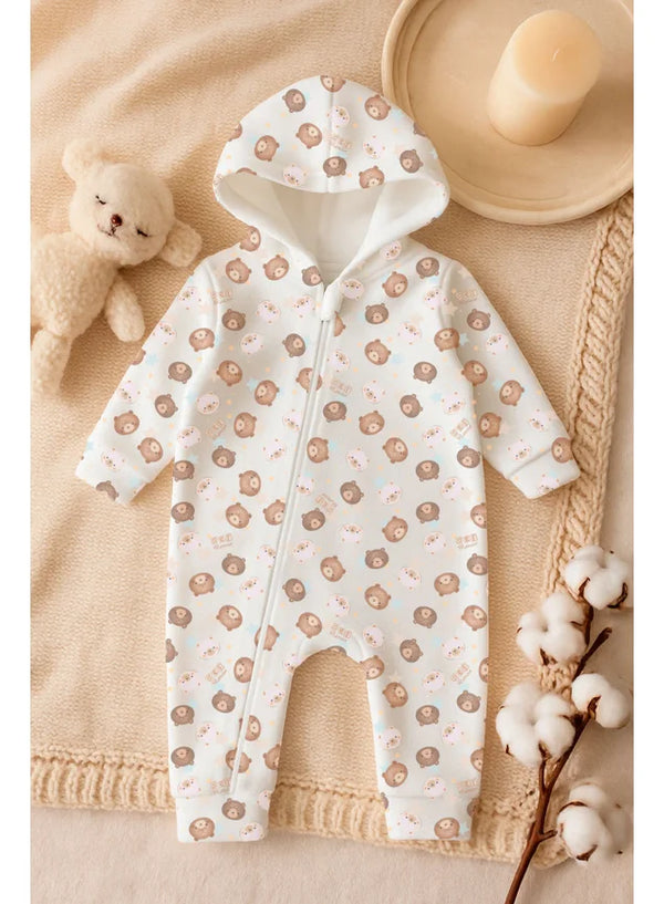 Macacão Urso Estrela - Soft Capuz - Bebê - Unissex